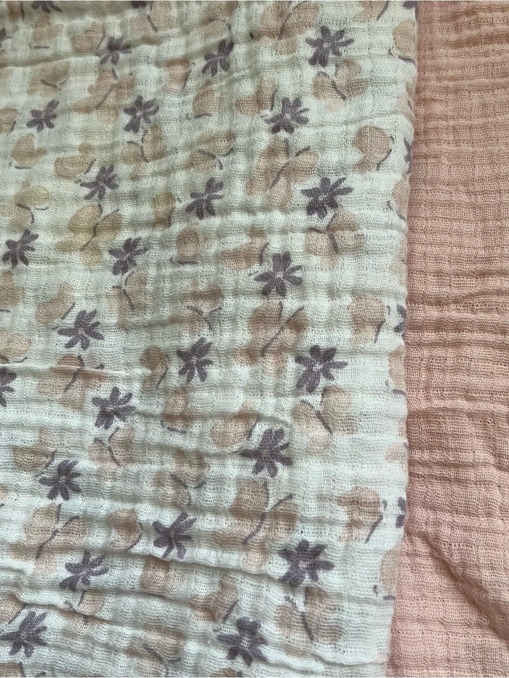 Set of 3 Chick Pea Girl Infant Toddler Large Muslin Swaddle Blankets Cotton